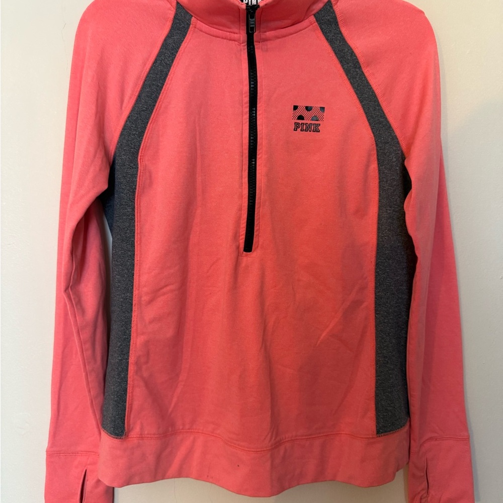 PINK Victoria's Secret Coral and Gray Pullover